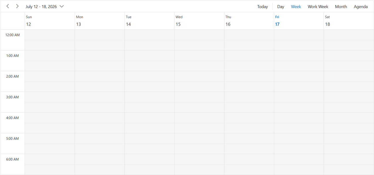 ASP.NET Core Scheduler Control