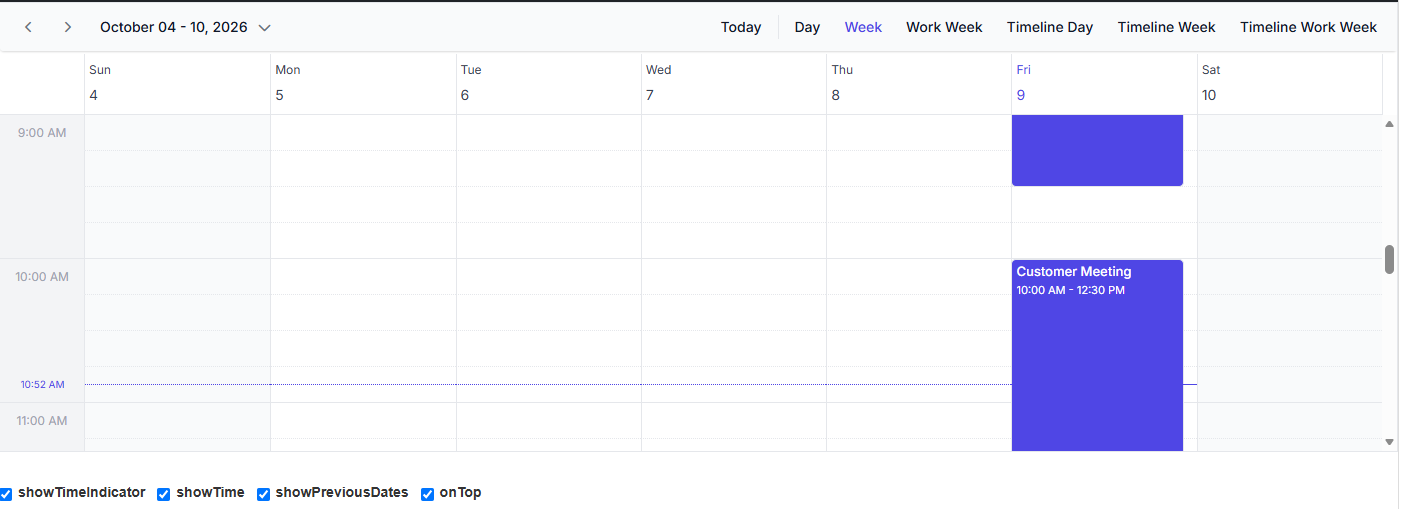 Display Customizing Current Time Indicator in ASP.NET Core Scheduler