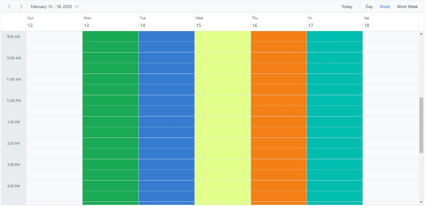 Display Customizing Cells with Rendercell in ASP.NET Core Scheduler