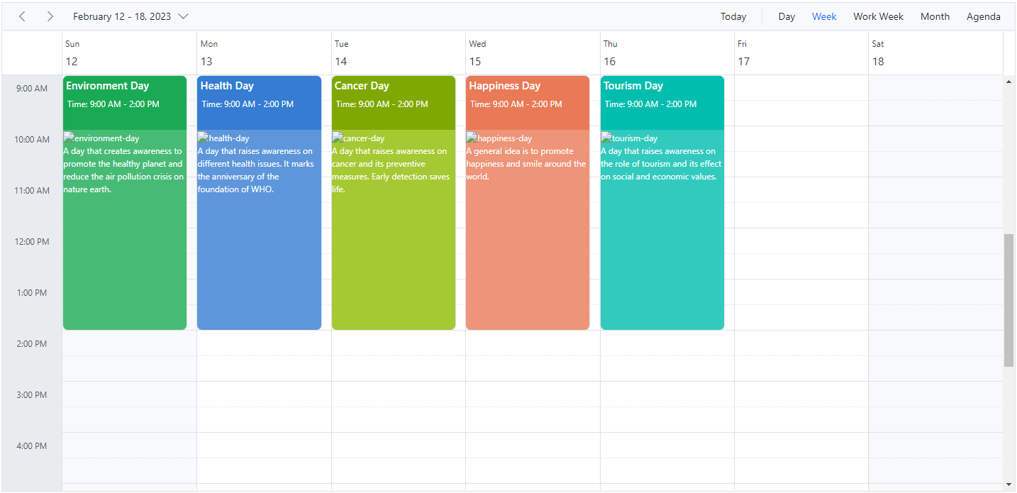 Display Appointment Customization with Template in ASP.NET Core Scheduler