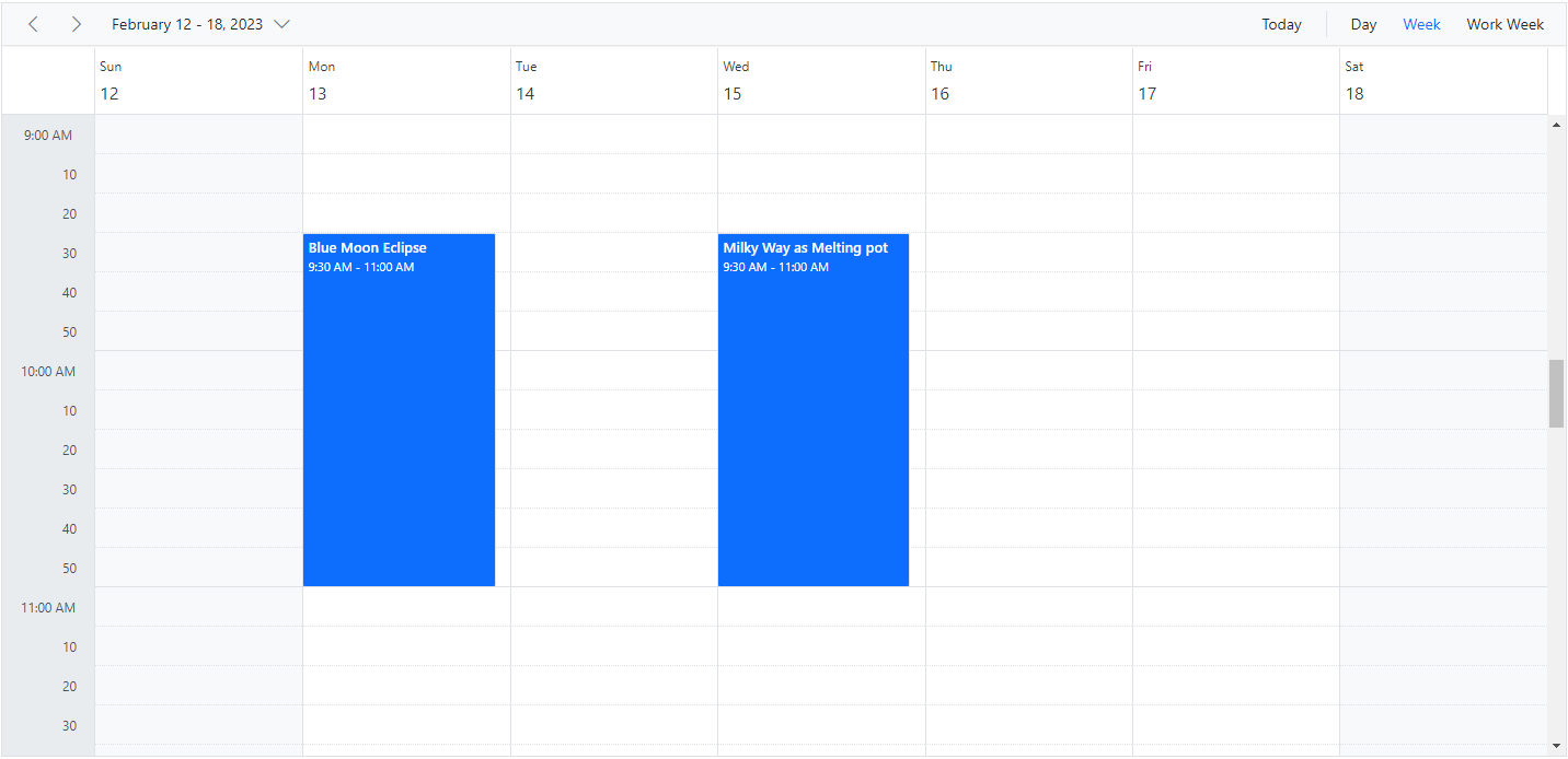 Display Customizing Time Cells using Template in ASP.NET Core Scheduler