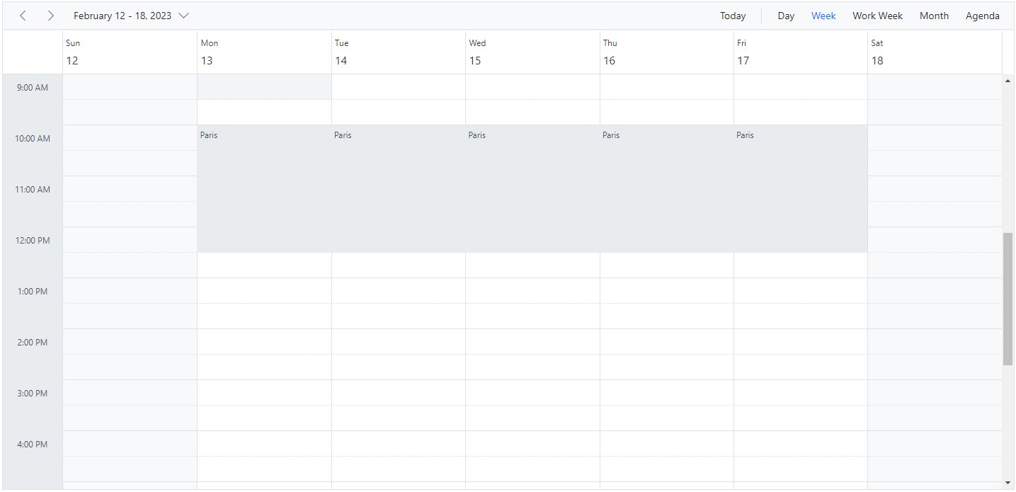 Display Block Several Dates and Times in ASP.NET Core Scheduler
