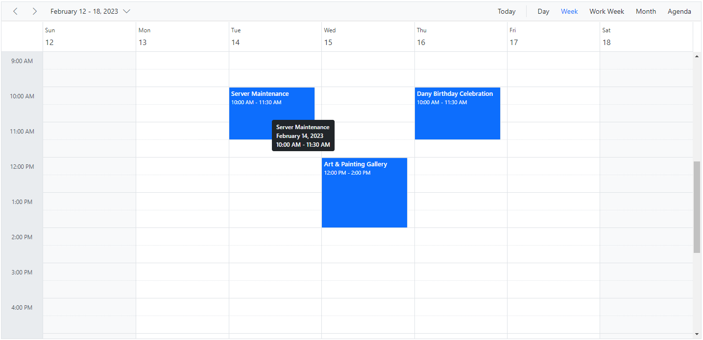 Display Tooltip in ASP.NET Core Scheduler