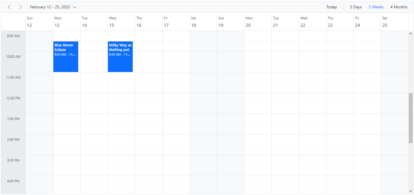 Displaying Auto Row Height in ASP.NET Core Scheduler