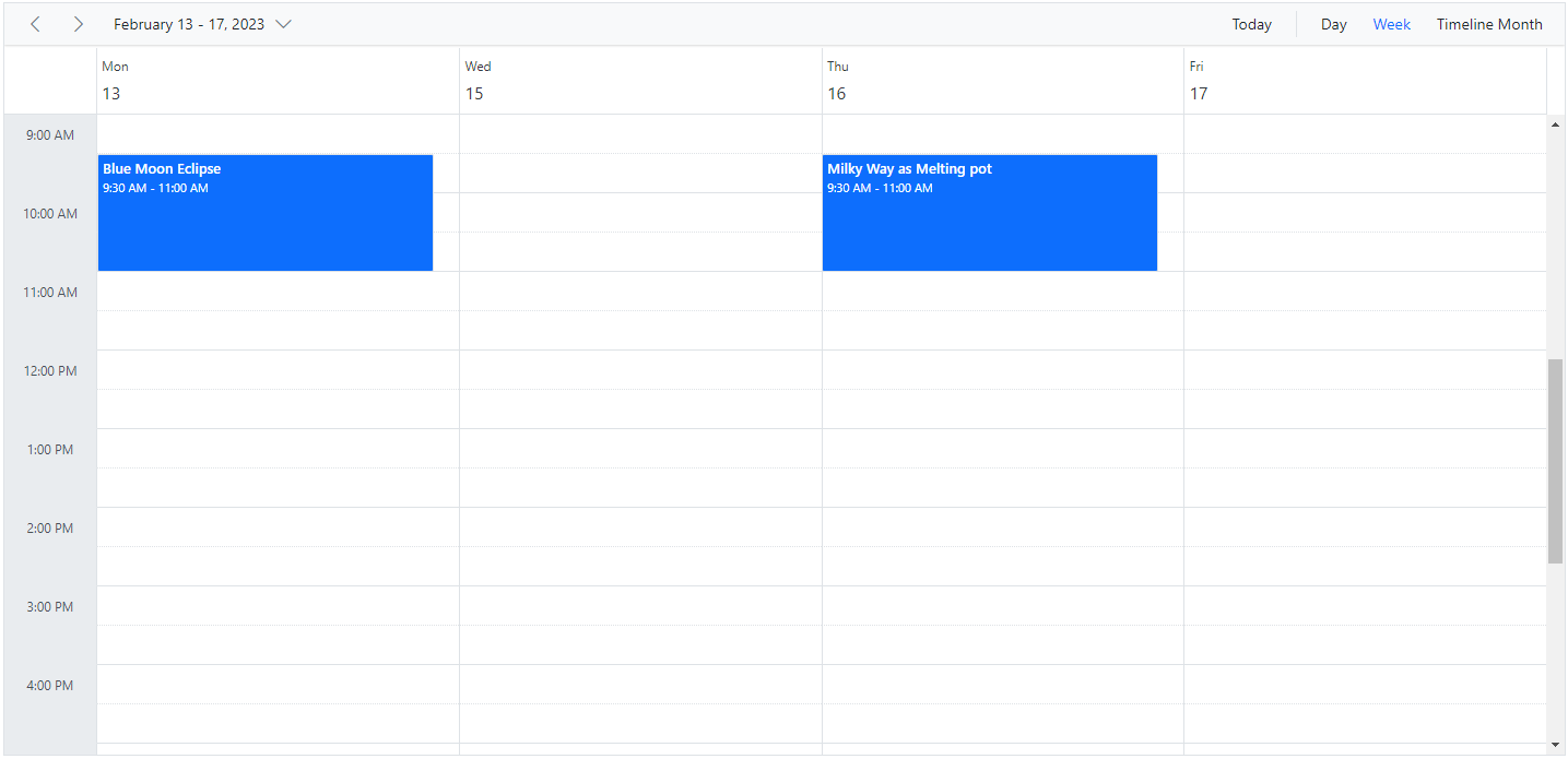 Display Hiding Weekend Days in ASP.NET Core Scheduler