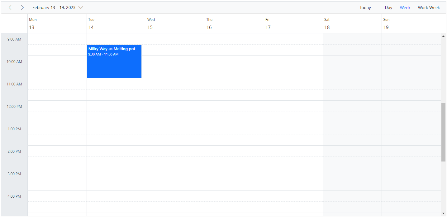 Display Setting Start Day of Week in ASP.NET Core Scheduler
