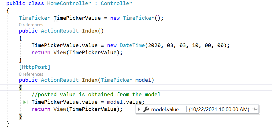TimePickerFor Component in ASP.NET MVC
