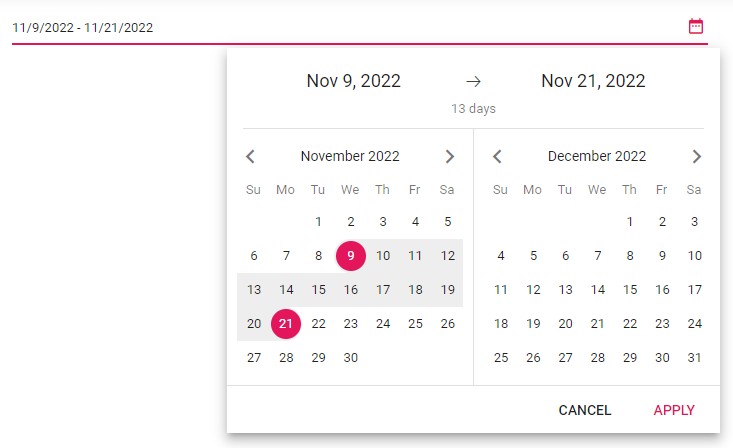 ASP.NET MVC DateRangePicker with Start and End Date Ranges