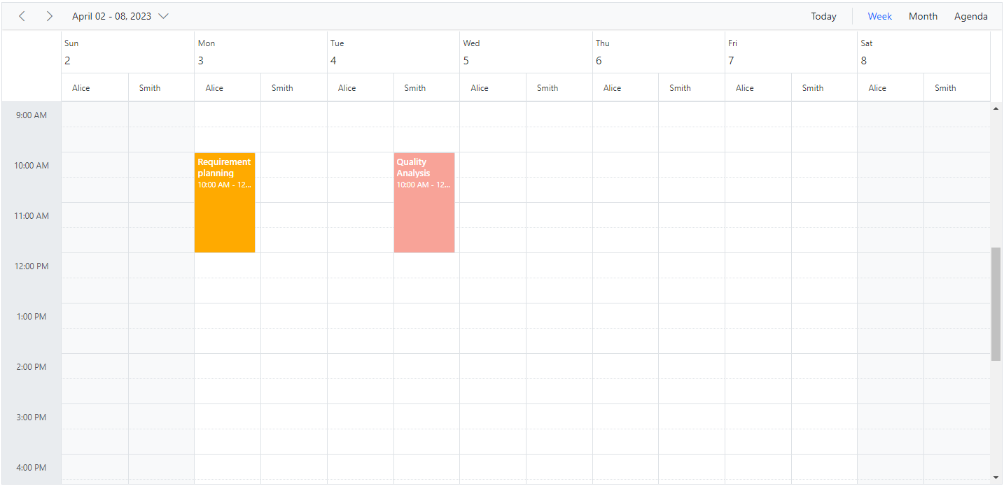 Grouping Resources by Date in ASP.NET MVC Scheduler
