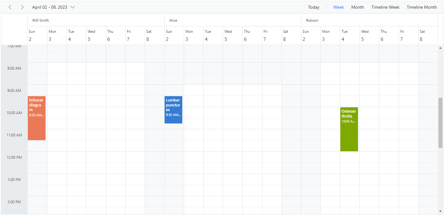 Set Different Work Hours in ASP.NET MVC Scheduler