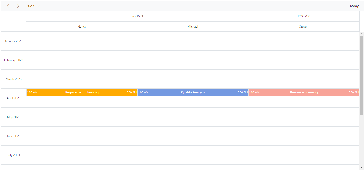 Display Grouping Multi-level Resources in ASP.NET MVC Scheduler