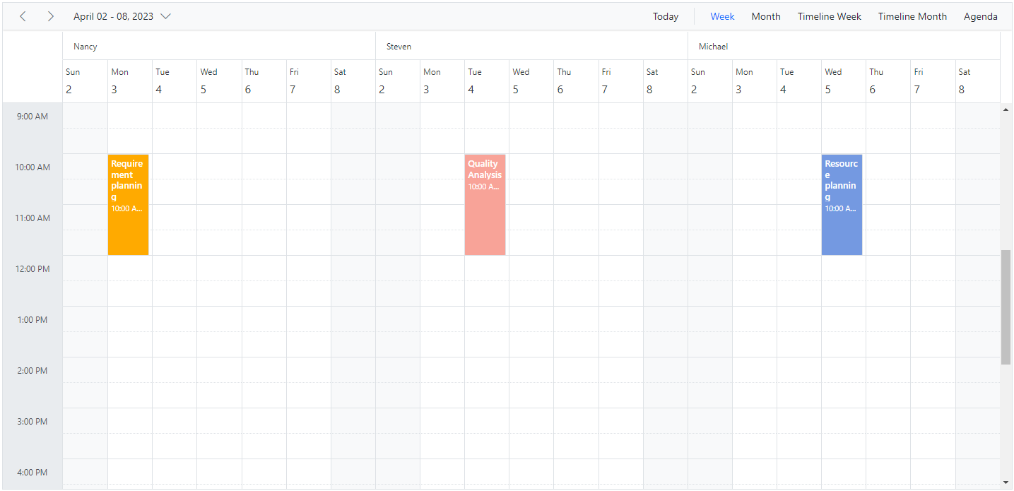 Grouping Single-level Resources in ASP.NET MVC Scheduler