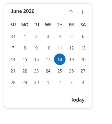 Blazor Calendar Component