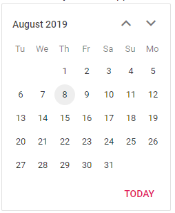 Changing First Day of Week in Blazor Calendar