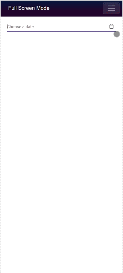DatePickerFullScreen