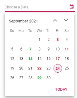 Blazor DatePicker with special dates