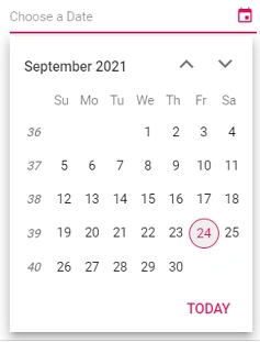 Blazor DatePicker with week numbers