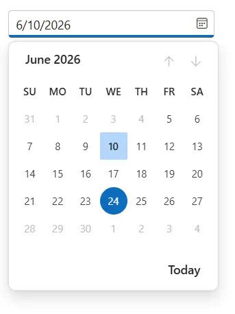 Setting Minimum and Maximum Dates in Blazor DatePicker