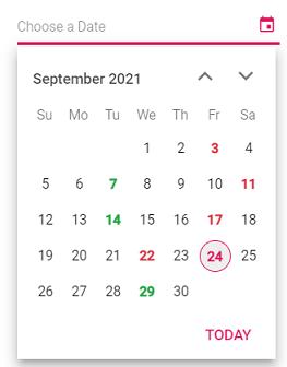 Blazor DatePicker with special dates