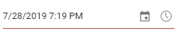 Blazor DateTimePicker displays Selected Date and Time
