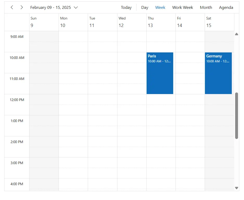 Blazor Scheduler with Appointments