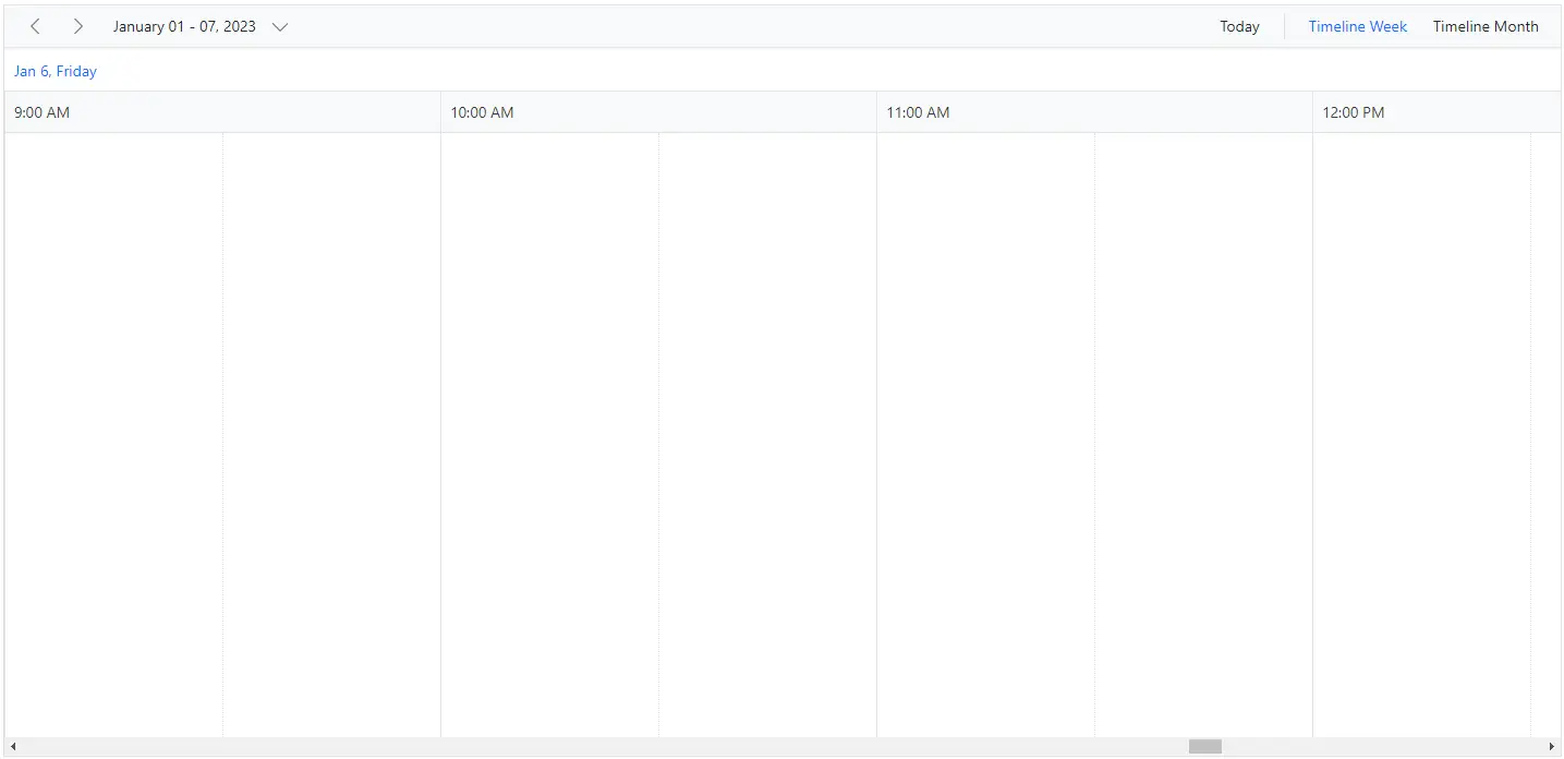 Cell Dimensions in Timeline Views in Blazor Scheduler