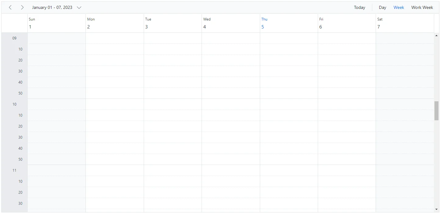 Customizing Time Cells in Blazor Scheduler