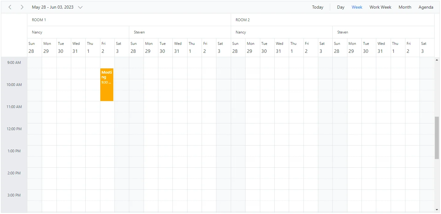 Grouping in Blazor Scheduler