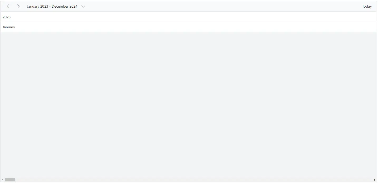 Display Year and Month rows in Blazor Scheduler timeline views