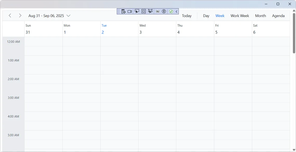Blazor Scheduler Component