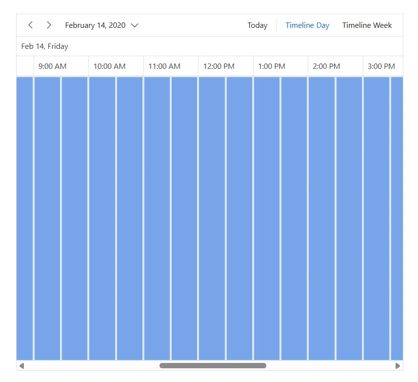 Work cells in timeline views