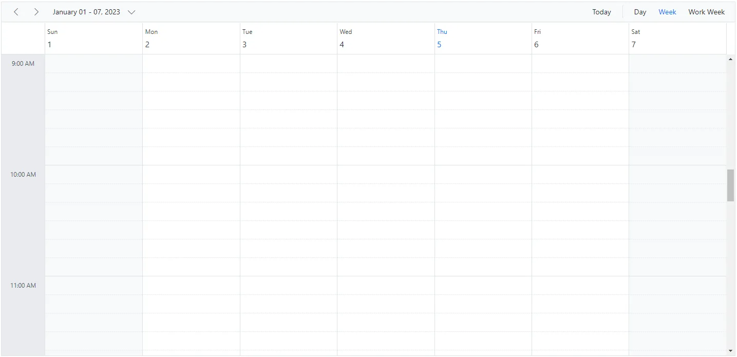 Time Slot Duration in Blazor Scheduler