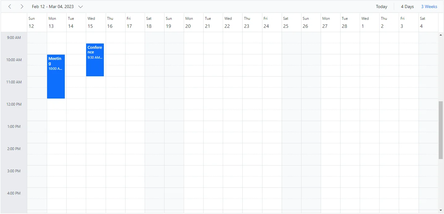 Displaying Extending Intervals in Blazor Scheduler