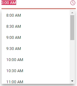 Blazor TimePicker without Strict Mode