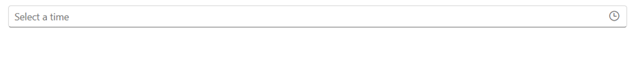 Blazor TimePicker Component