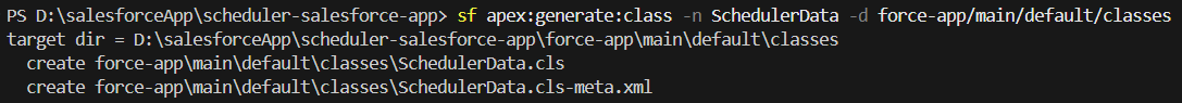 Salesforce Creating Apex Class