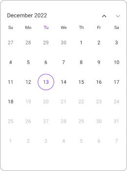Month view maximum datetime in .NET MAUI Calendar.