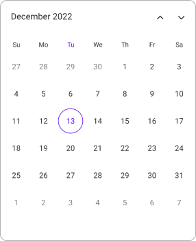 Month view Header height Changed in .NET MAUI Calendar.