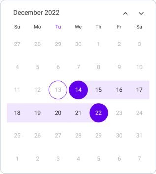 None range selection in .NET MAUI Calendar.