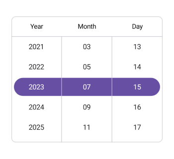 Month interval in .NET MAUI Date picker.