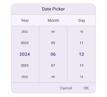 Shrink mode in .NET MAUI Date picker.