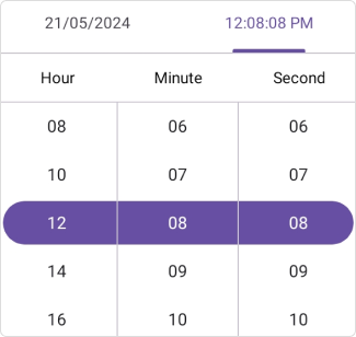 Hour interval in .NET MAUI Date Time picker.