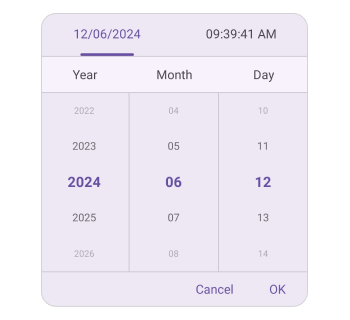 Fade and Shrink mode in .NET MAUI Date Time picker.