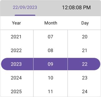 Custom header in .NET MAUI Date Time picker.