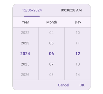 Fade mode in .NET MAUI Date Time picker.