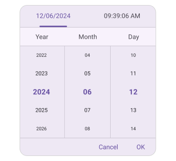 Shrink mode in .NET MAUI Date Time picker.