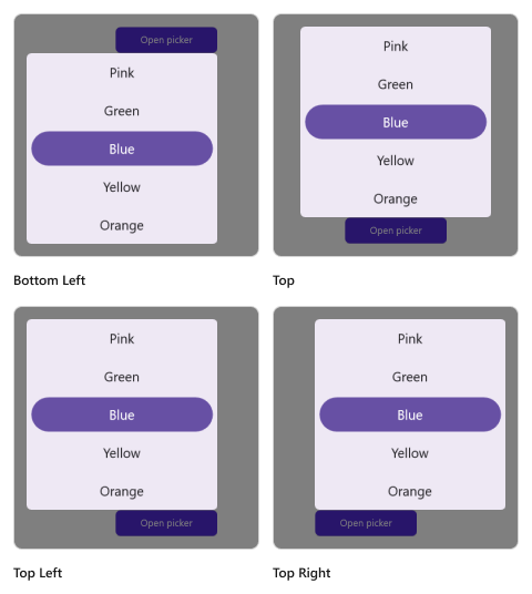 Relative dialog mode in .NET MAUI Picker.