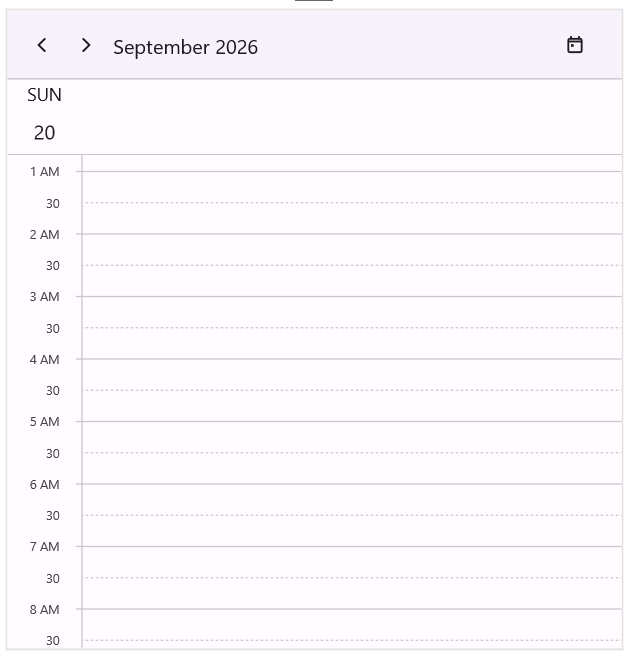 Minor time slot ticks in days view in .NET MAUI SfScheduler