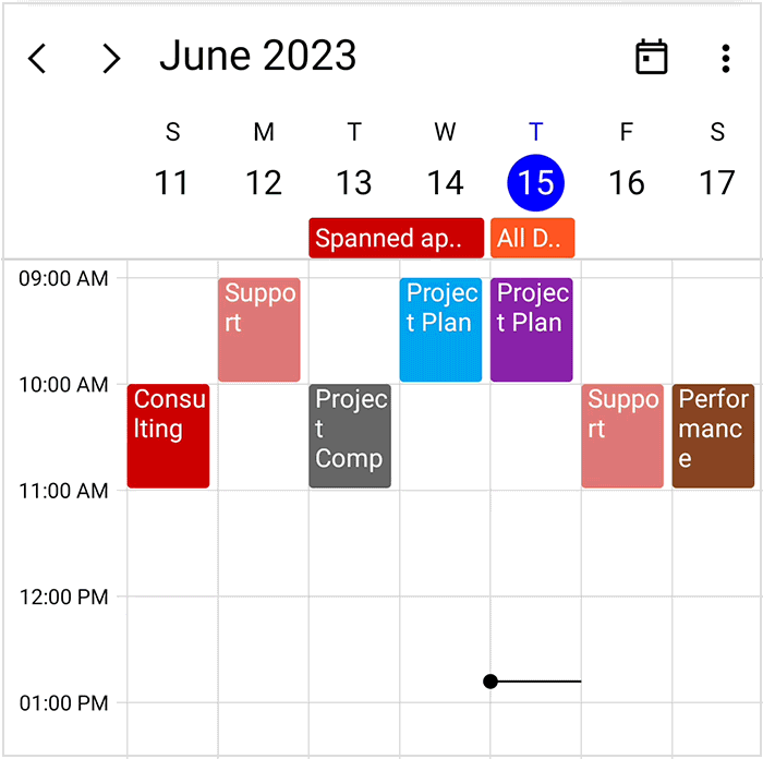 Appointment Drag and Drop in .NET MAUI Scheduler