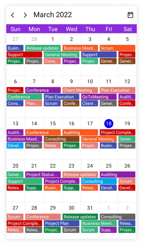 customize-view-header-appearance-using-template-in-month-view-in-maui-scheduler